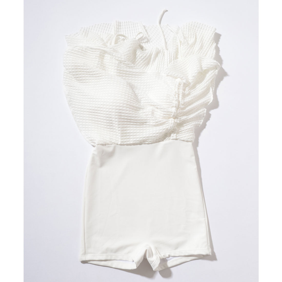 レースレディース Lace Ladies カシュクール ビキニ 一体型 パフスリーブ ワンピース 水着 （ブラック） ブラック