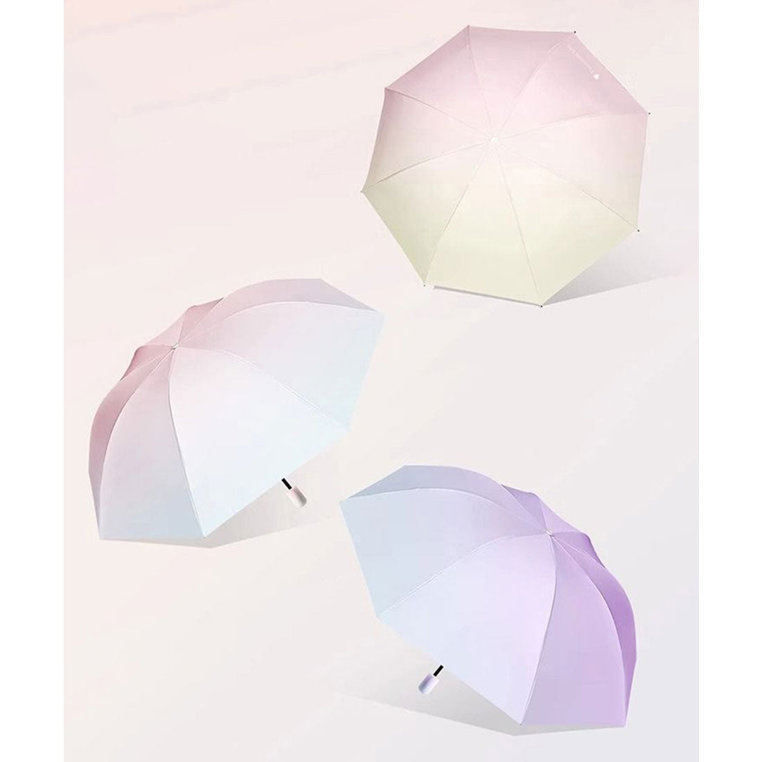 レースレディース Lace Ladies 晴雨兼用 カラー グラデーション コンパクト 折りたたみ傘 （ミント） ミント