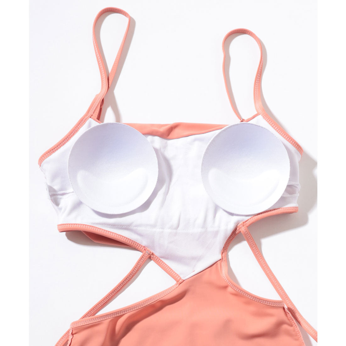 レースレディース Lace Ladies 【2点セット】サイドオープン ドローストリング ワンピース ショーツ付き セパレート水着 （ピンク） ピンク