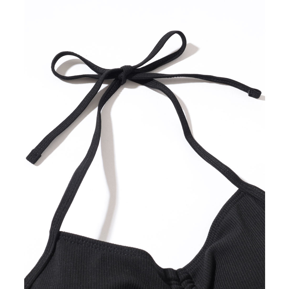 レースレディース Lace Ladies 【3点セット】フロント シャーリング ラッシュガード付き ビキニ 水着 （ブラック） ブラック