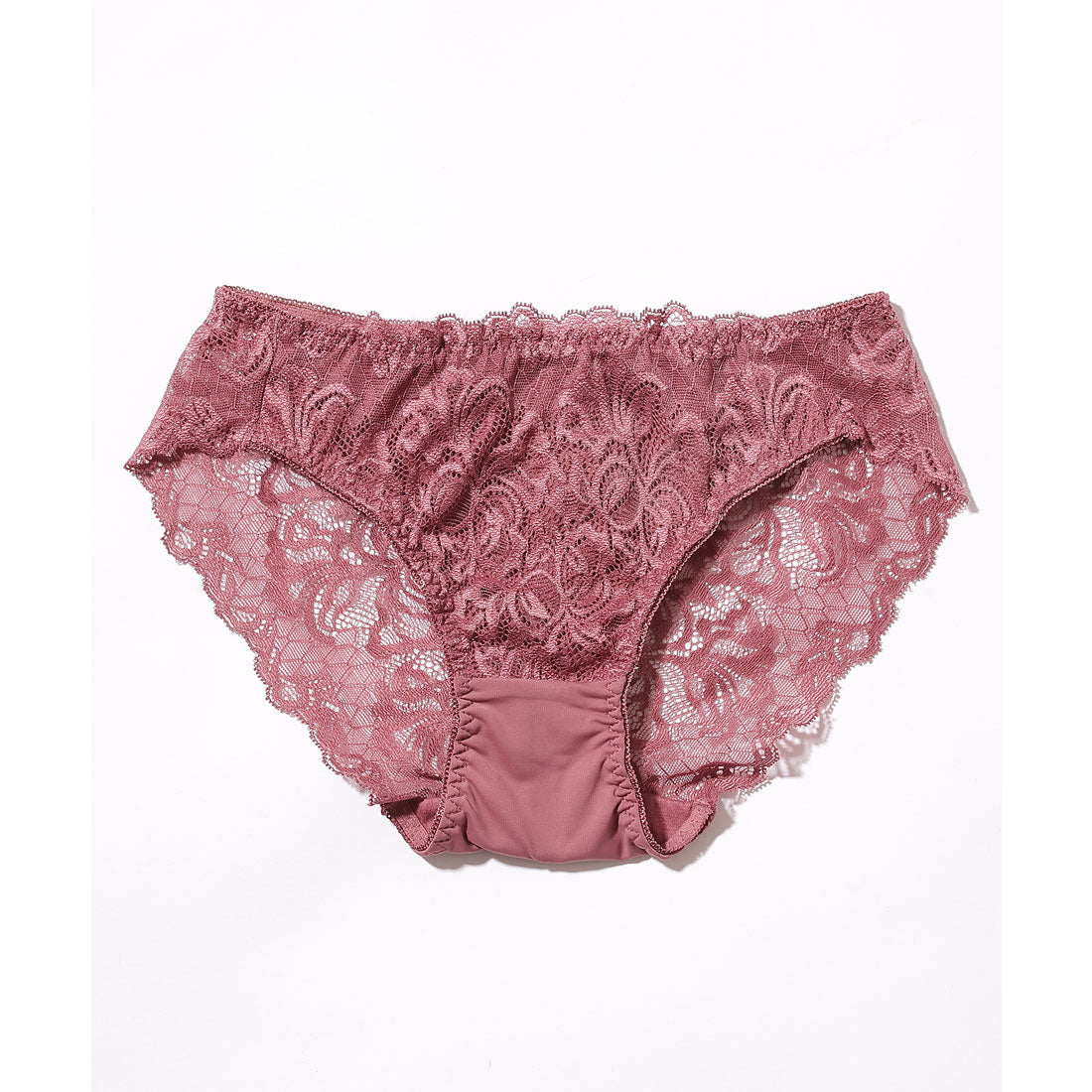 レースレディース Lace Ladies エレガント レース レイヤード ブラジャー&ショーツ セット （レッド） レッド