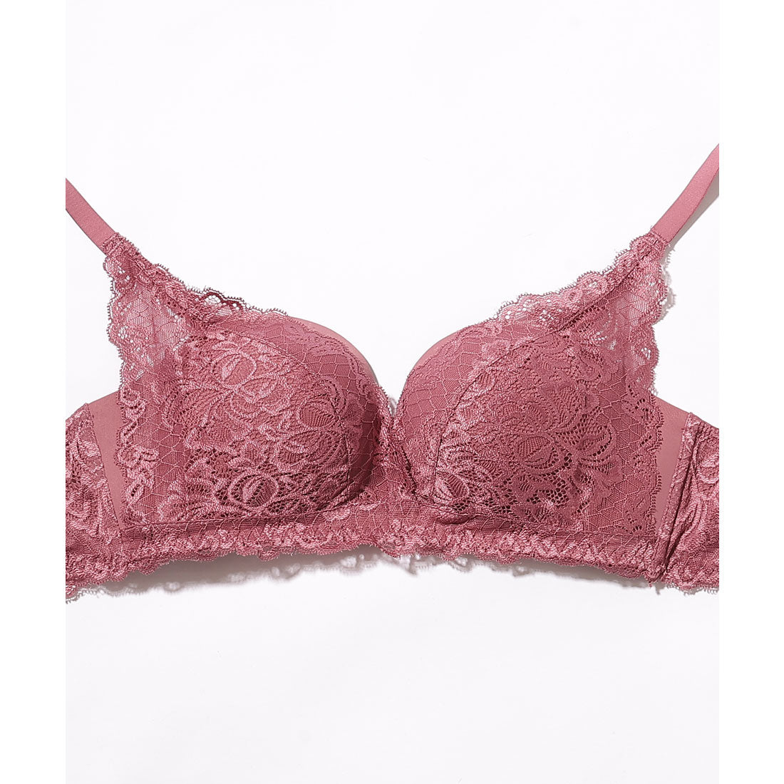 レースレディース Lace Ladies エレガント レース レイヤード ブラジャー&ショーツ セット （レッド） レッド