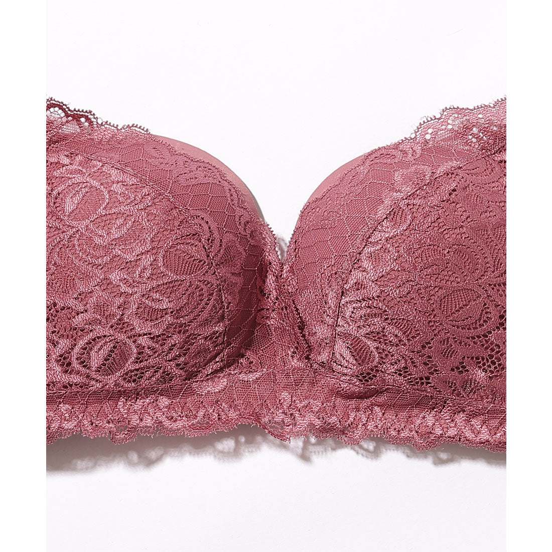 レースレディース Lace Ladies エレガント レース レイヤード ブラジャー&ショーツ セット （レッド） レッド