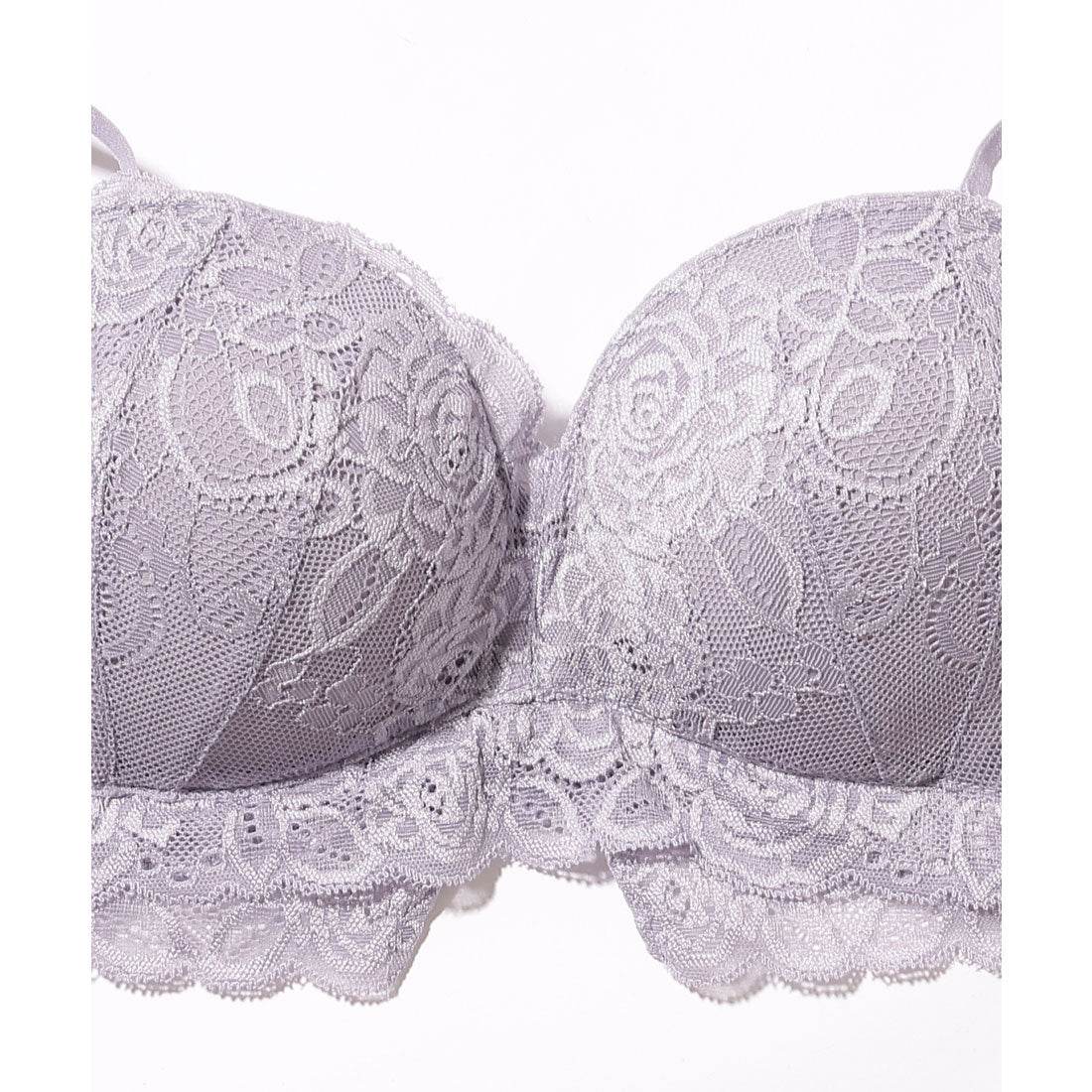 レースレディース Lace Ladies ソリッドカラー バタフライ レース ブラジャー&ショーツ セット （ピンク） ピンク