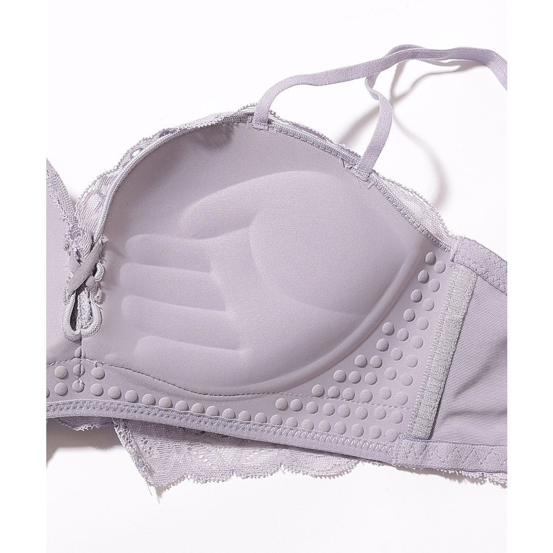 レースレディース Lace Ladies ソリッドカラー バタフライ レース ブラジャー&ショーツ セット （ピンク） ピンク