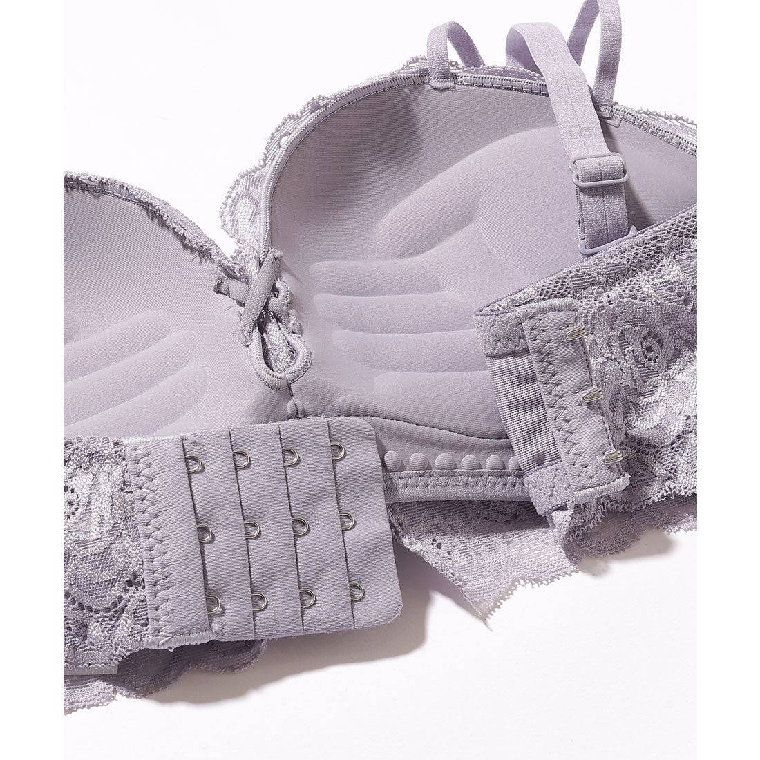 レースレディース Lace Ladies ソリッドカラー バタフライ レース ブラジャー&ショーツ セット （ピンク） ピンク