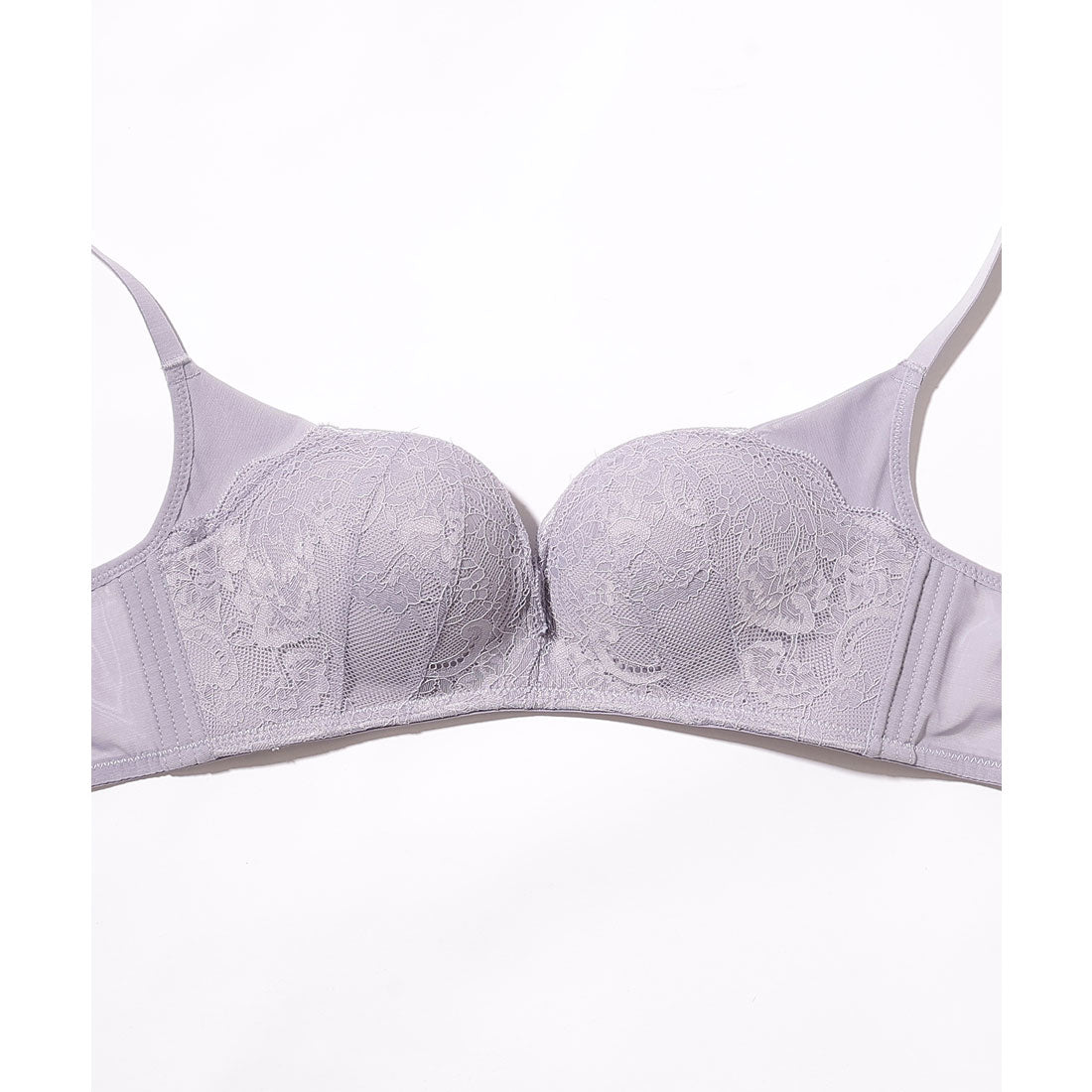 レースレディース Lace Ladies ソリッドカラー センター クロス ブラジャー&ショーツ セット （ワインレッド） ワインレッド