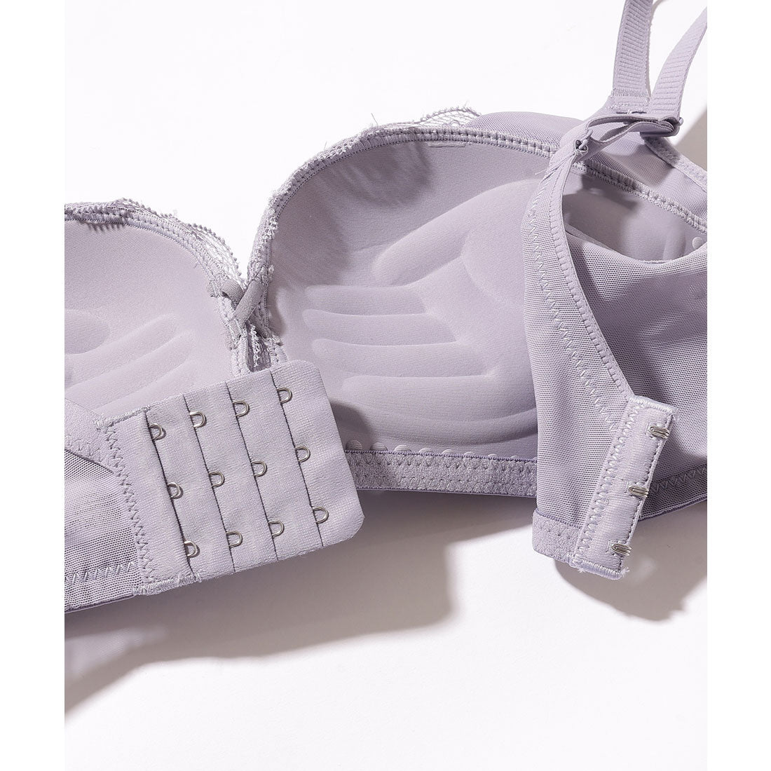 レースレディース Lace Ladies ソリッドカラー センター クロス ブラジャー&ショーツ セット （ワインレッド） ワインレッド