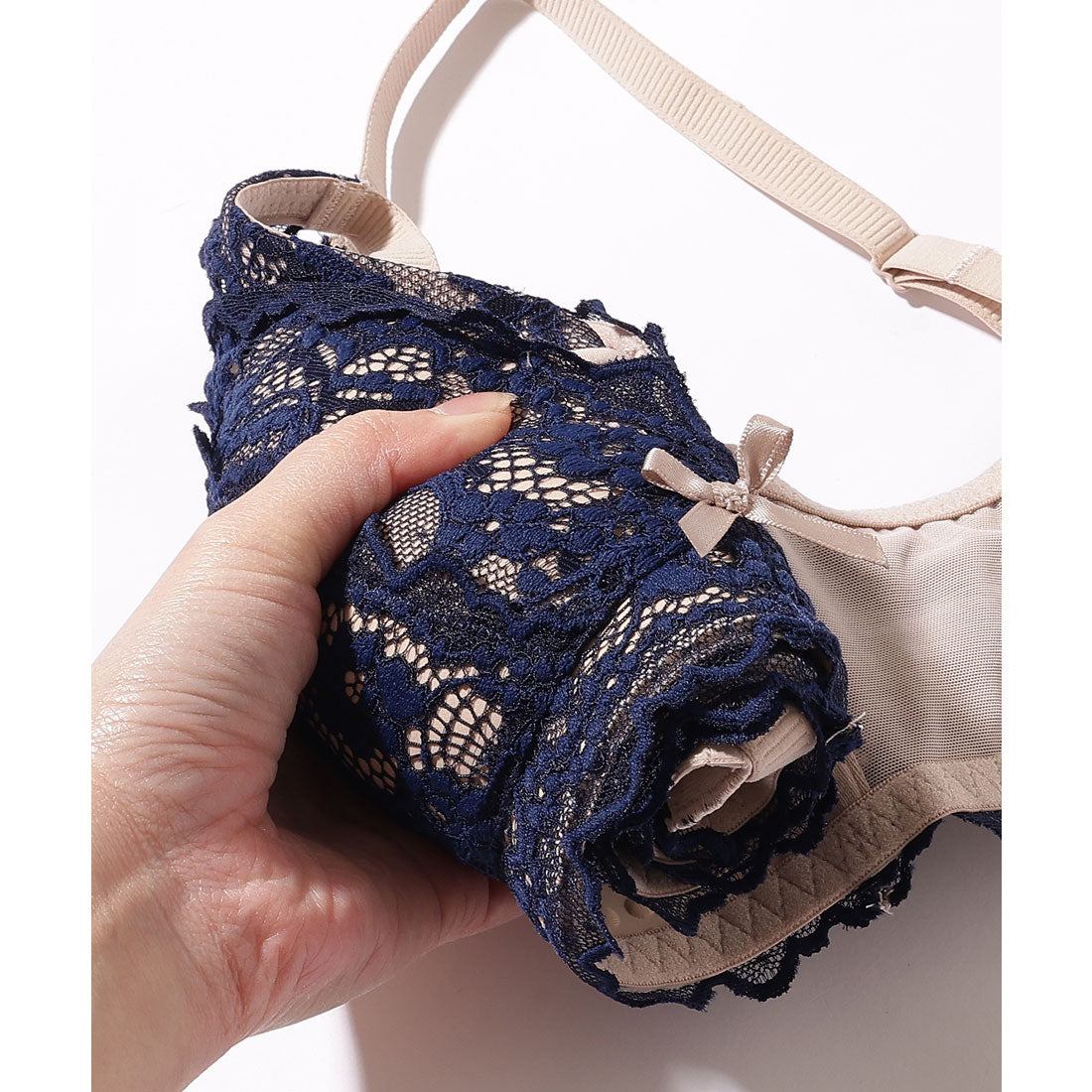 レースレディース Lace Ladies ロマンチック レース リボン ブラジャー&ショーツ セット【返品不可商品】 （ホワイト） ホワイト