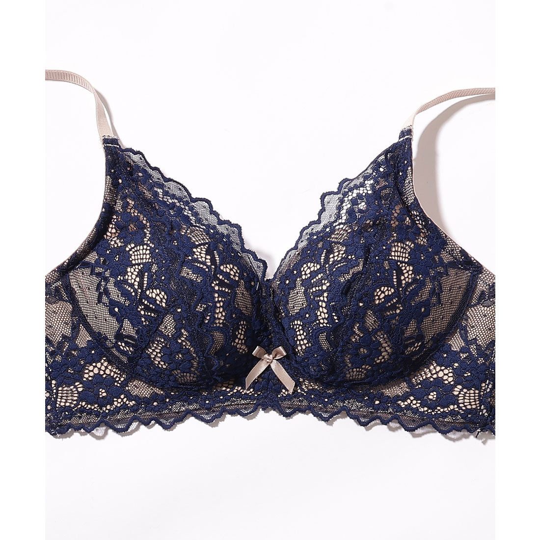 レースレディース Lace Ladies ロマンチック レース リボン ブラジャー&ショーツ セット【返品不可商品】 （ホワイト） ホワイト