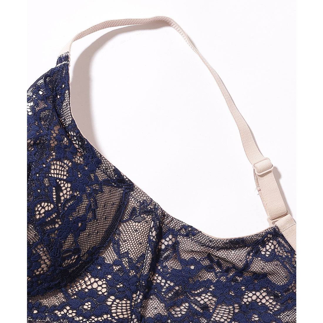 レースレディース Lace Ladies ロマンチック レース リボン ブラジャー&ショーツ セット【返品不可商品】 （ホワイト） ホワイト
