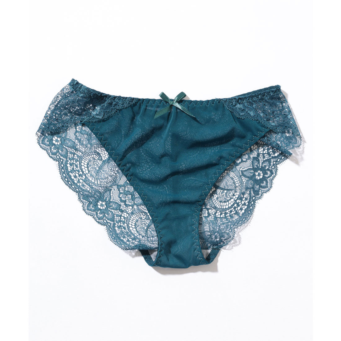 レースレディース Lace Ladies 【2点セット】ボタニカル レース ストラップ ブラジャー&ショーツ （ブラック） ブラック