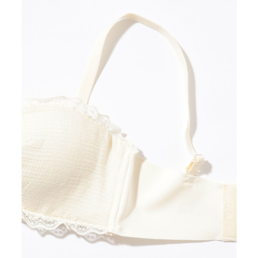 レースレディース Lace Ladies 【2点セット】2WAY リボン風 フリル 1/2 ブラ&ショーツ （ベージュ） ベージュ