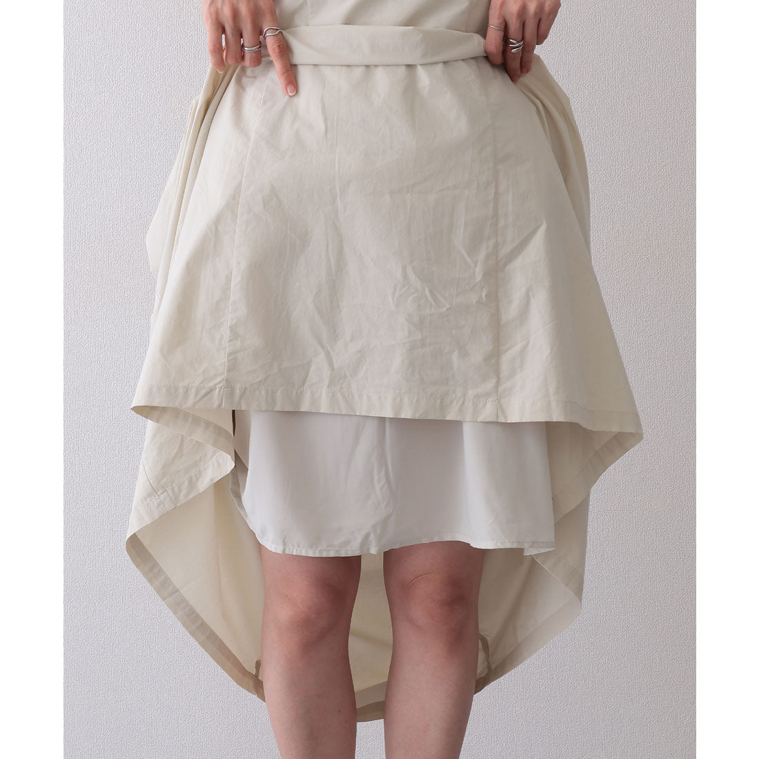 レースレディース Lace Ladies ソリッドカラー スクエアネック パフスリーブ ギャザー ワンピース （イエロー） イエロー