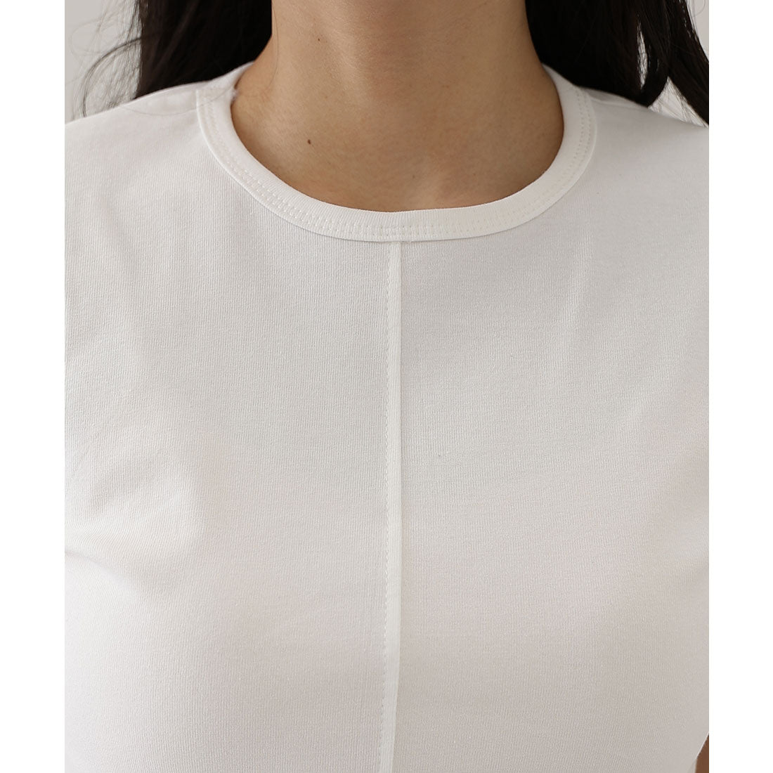 レースレディース Lace Ladies フロント ステッチ クルーネック フレンチスリーブ Tシャツ （グレー） グレー