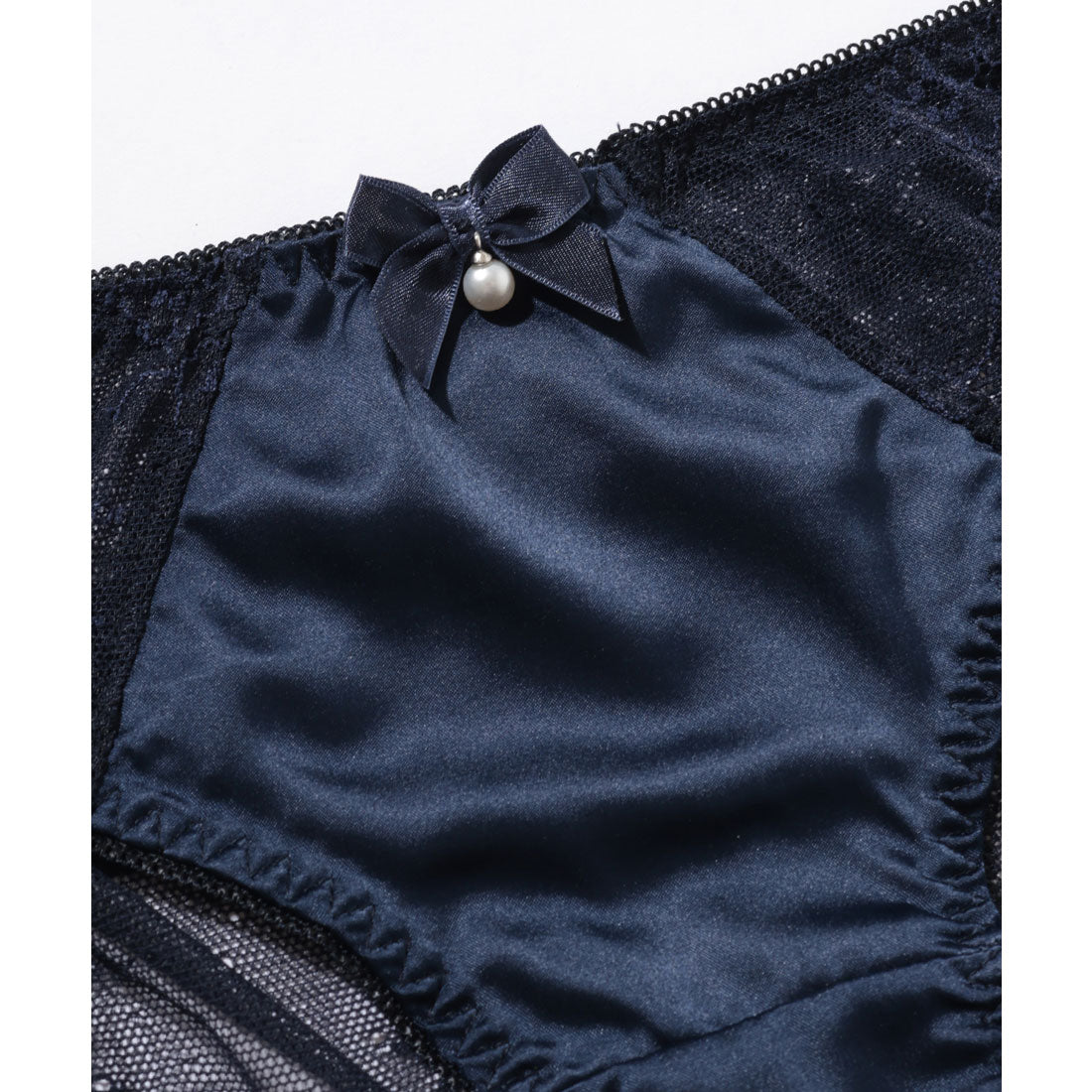レースレディース Lace Ladies 【4枚セット】パール リボン レース ドッキング ショーツ【返品不可商品】 （4枚セット） 4枚セット