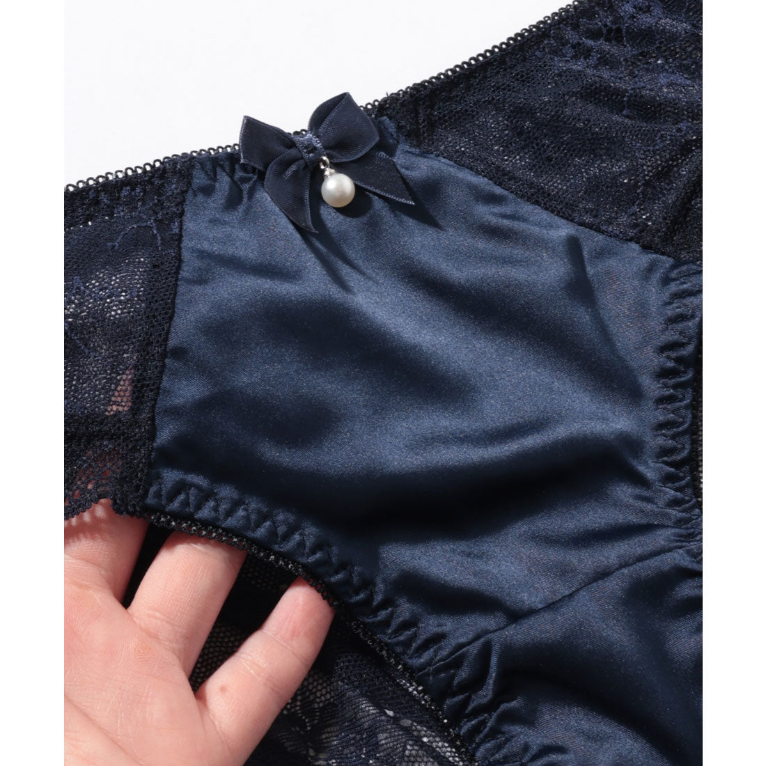 レースレディース Lace Ladies 【4枚セット】パール リボン レース ドッキング ショーツ【返品不可商品】 （4枚セット） 4枚セット