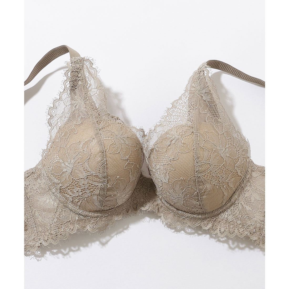 レースレディース Lace Ladies 【2点セット】Vカット スカラップ レース ブラ&ショーツ セット【返品不可商品】 （ピンク） ピンク