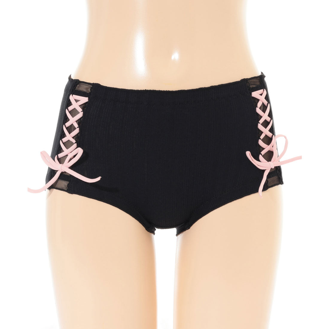 レースレディース Lace Ladies 【3枚セット】サイド レースアップ ミドル ショーツ （3枚セット） 3枚セット