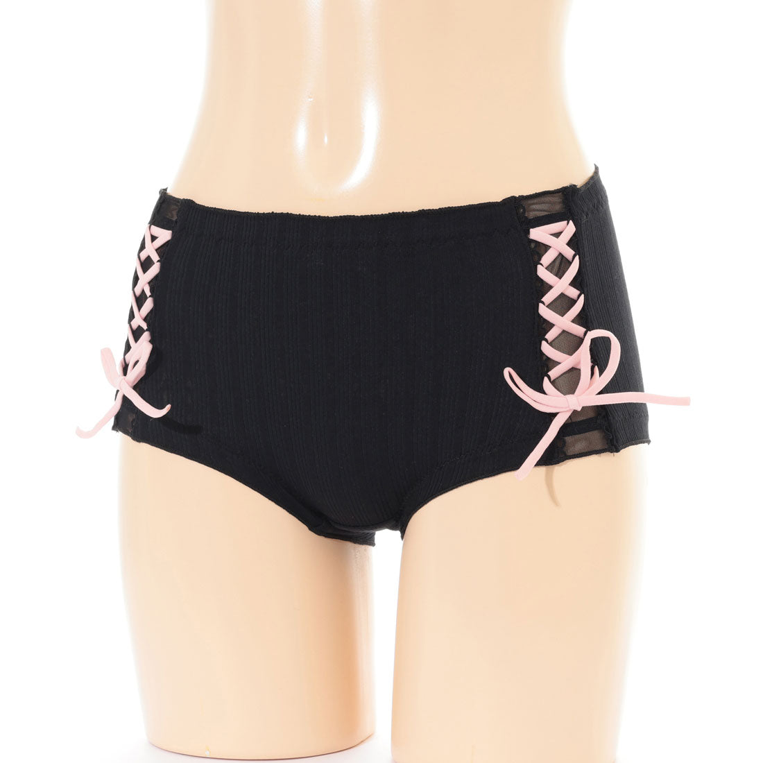 レースレディース Lace Ladies 【3枚セット】サイド レースアップ ミドル ショーツ （3枚セット） 3枚セット