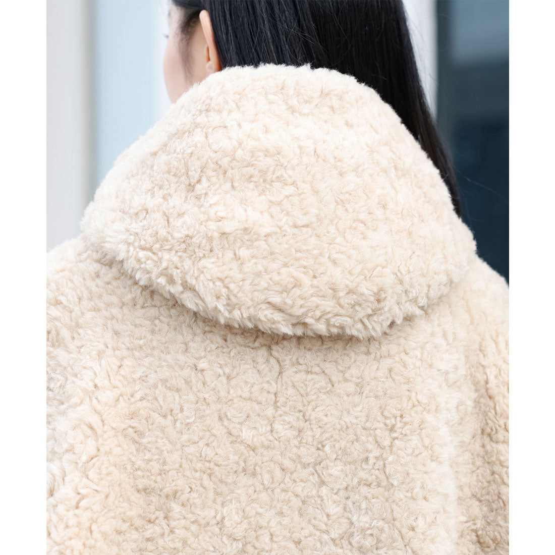 レースレディース Lace Ladies フーデット ミドル ボア ファー ジャケット （ベージュ） ベージュ