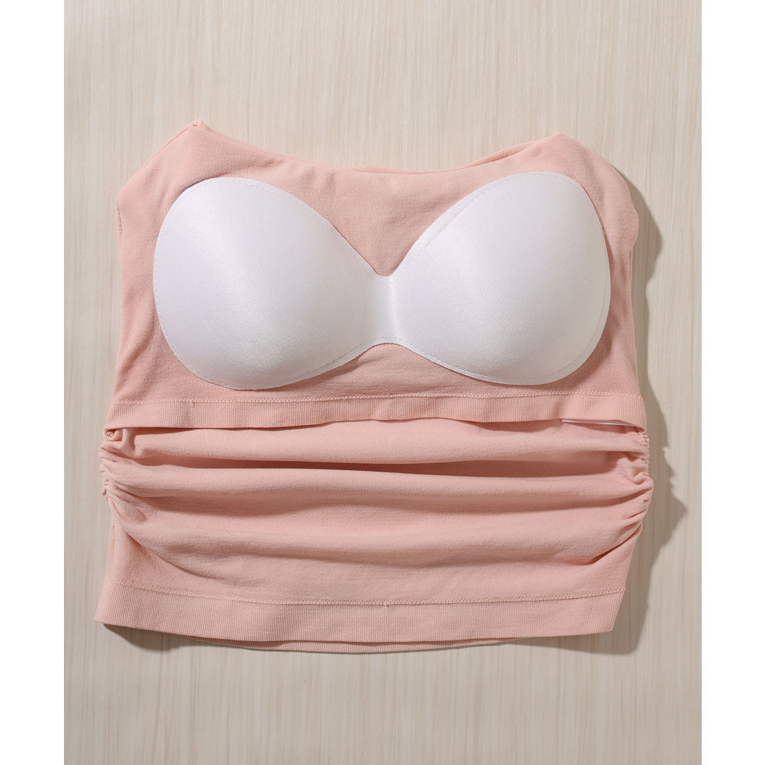 レースレディース Lace Ladies ソリッドカラー ホルター付き カップ付き ギャザー キャミソール （ピンク） ピンク