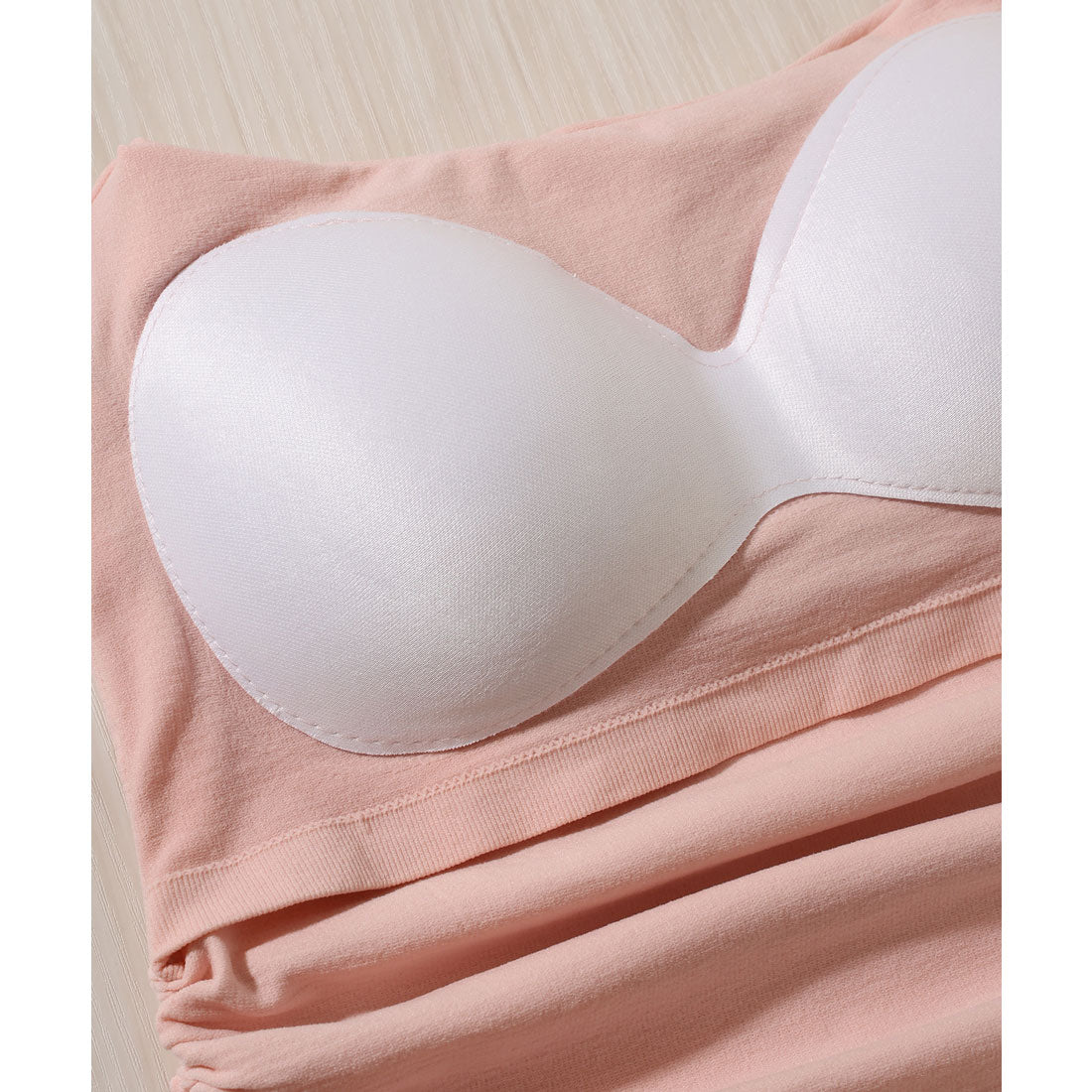レースレディース Lace Ladies ソリッドカラー ホルター付き カップ付き ギャザー キャミソール （ピンク） ピンク