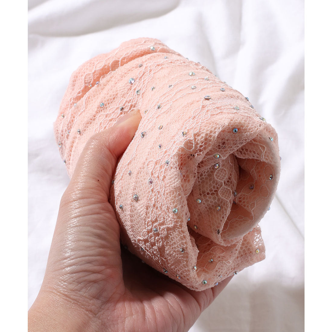 レースレディース Lace Ladies フリル ショルダー レース カップ付き タンクトップ （ベージュ） ベージュ