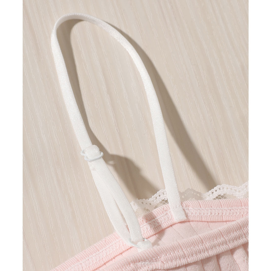 レースレディース Lace Ladies 配色 フリル レイヤード カップ付き キャミソール （ピンク） ピンク