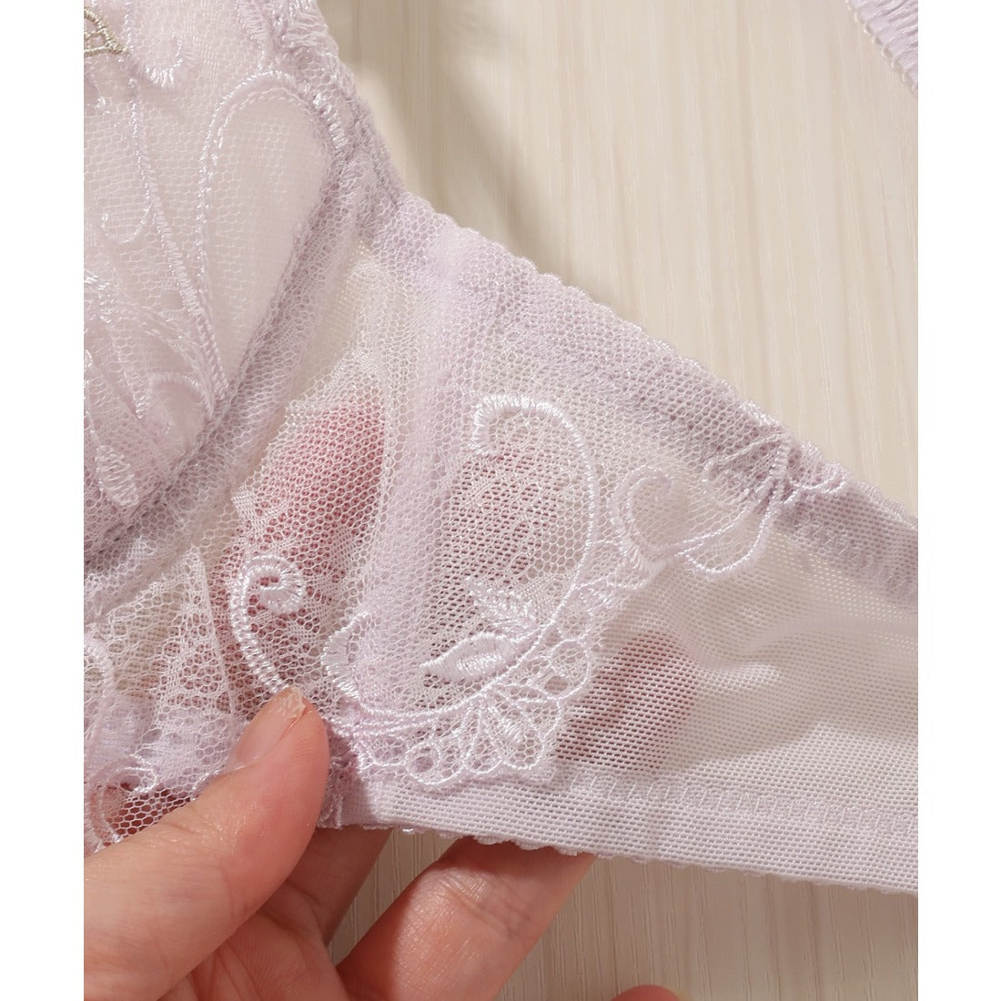 レースレディース Lace Ladies 【2点セット】3D フラワー 付き レーシィ ブラ&ショーツ （ミント） ミント