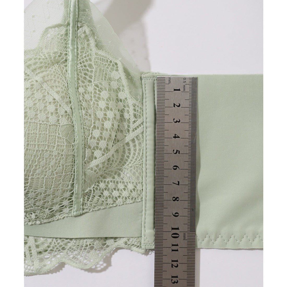 レースレディース Lace Ladies シアー ドッキング 脇高 フルカップ ブラジャー （ブルー） ブルー