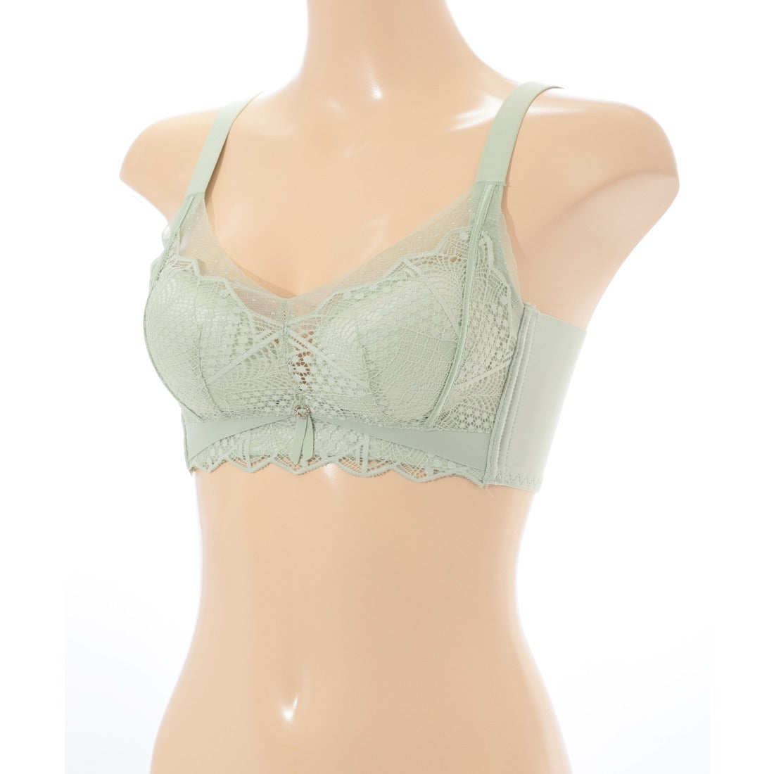 レースレディース Lace Ladies シアー ドッキング 脇高 フルカップ ブラジャー （ブルー） ブルー