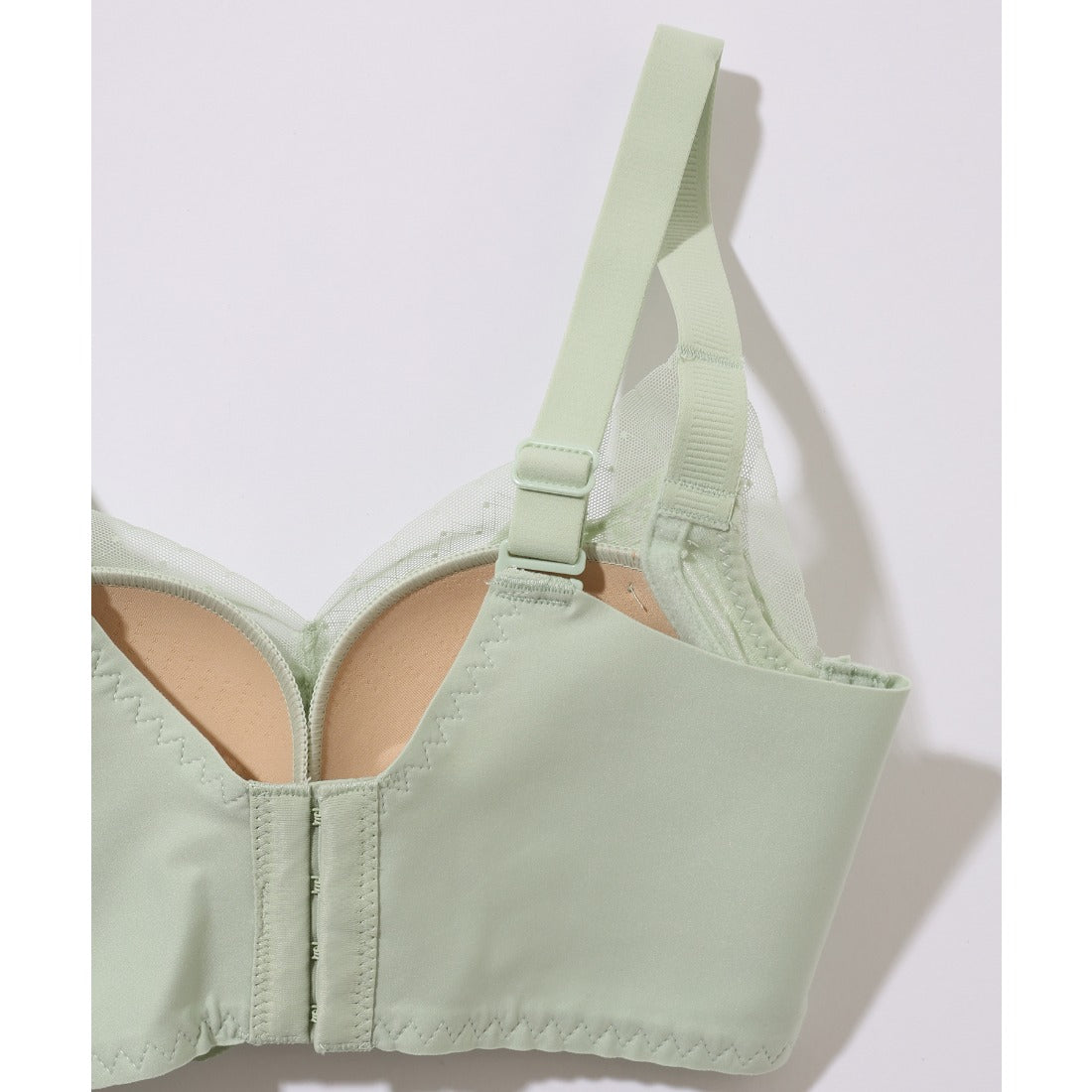 レースレディース Lace Ladies シアー ドッキング 脇高 フルカップ ブラジャー （ブルー） ブルー