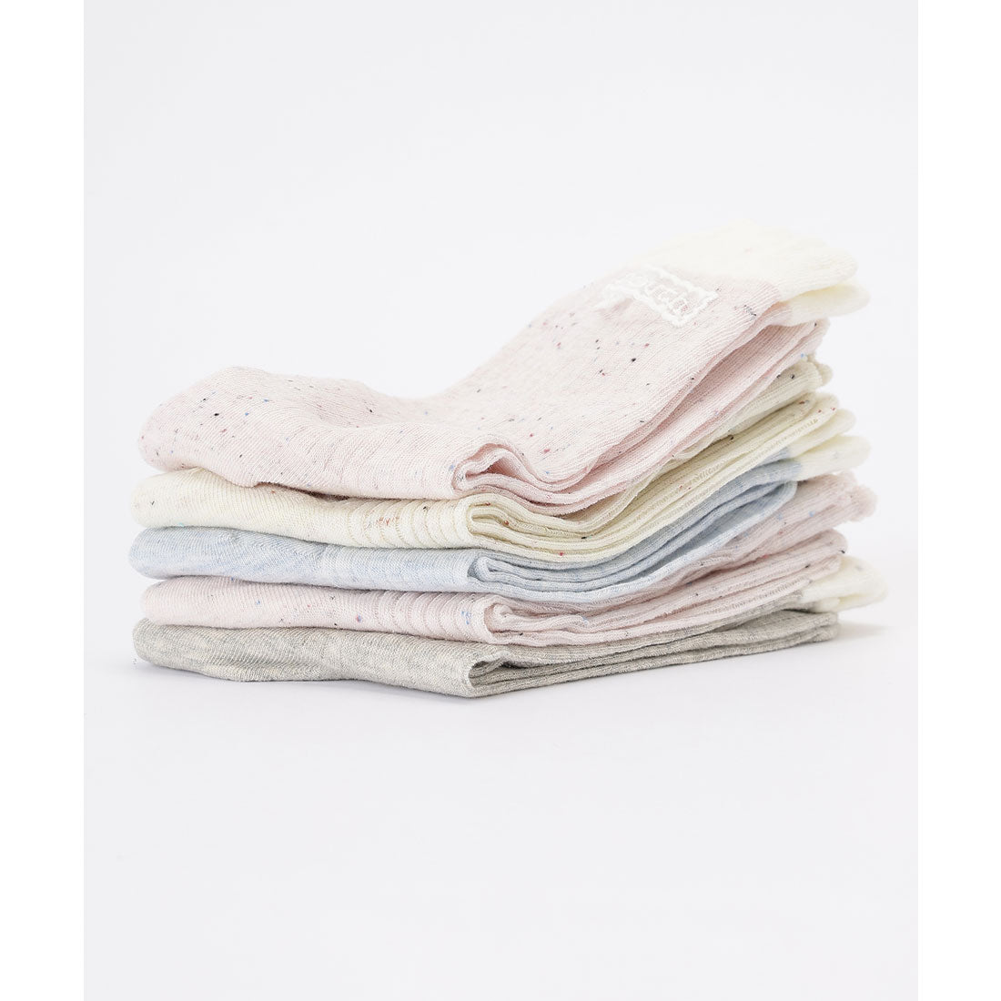 レースレディース Lace Ladies 【5足セット】スカラップ リブ レース クルー ソックス （ミックス） ミックス