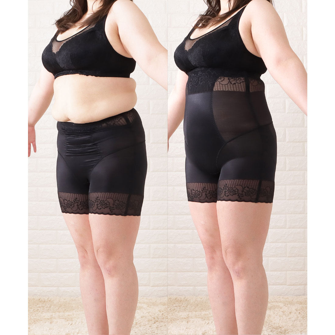 レースレディース Lace Ladies 補正下着 ウエストシェイパー【返品不可商品】 （ブラック） ブラック