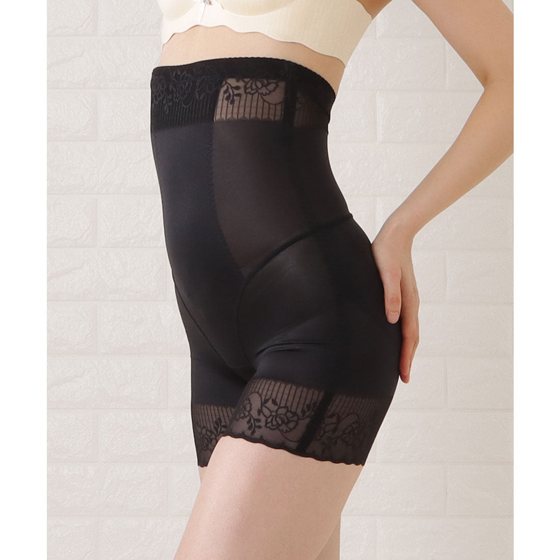 レースレディース Lace Ladies 補正下着 ウエストシェイパー【返品不可商品】 （ブラック） ブラック