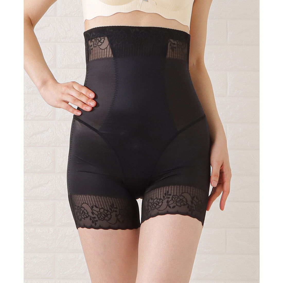 レースレディース Lace Ladies 補正下着 ウエストシェイパー【返品不可商品】 （ブラック） ブラック