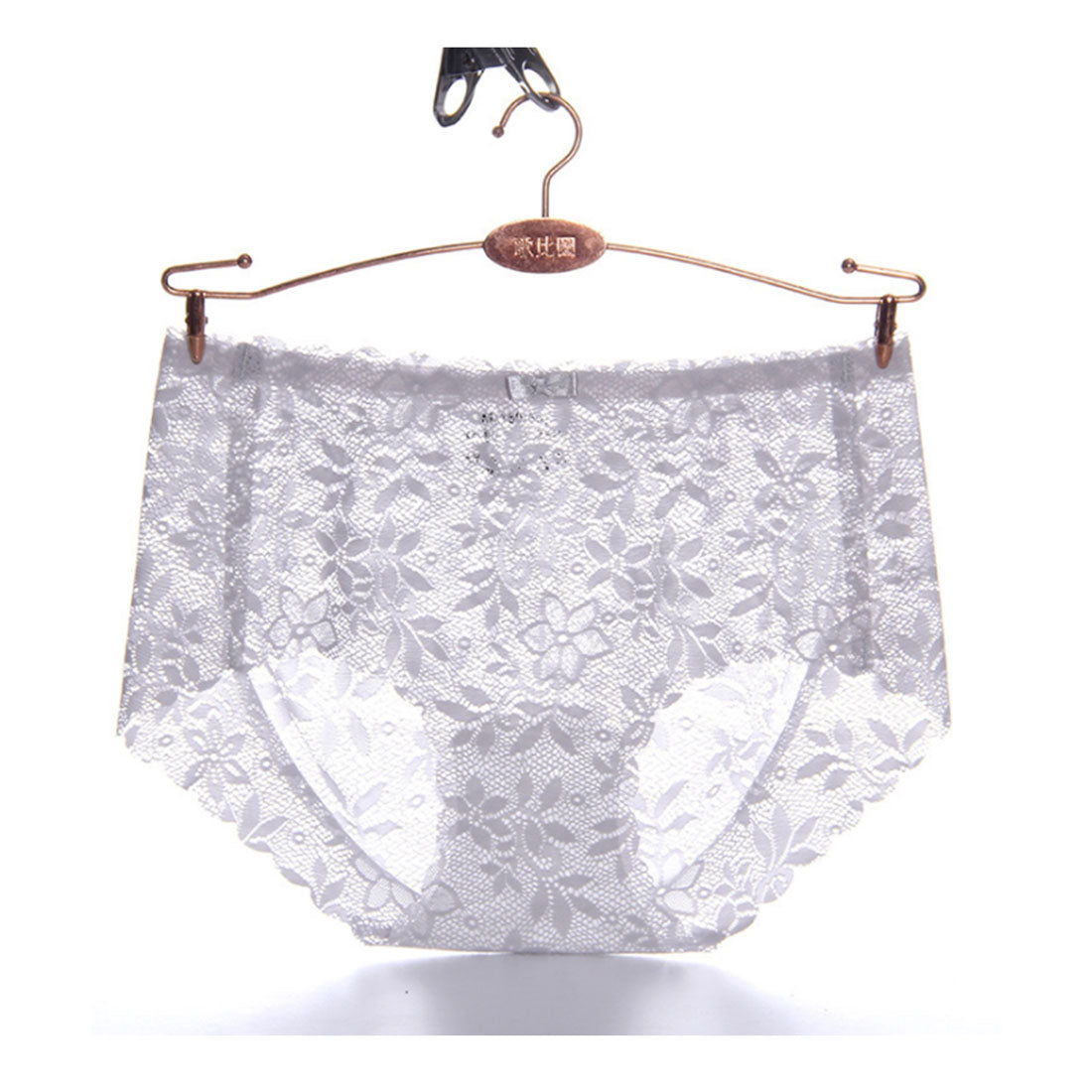 レースレディース Lace Ladies リボン付き総レースヒップハングショーツ【返品不可商品】 （グレー） グレー
