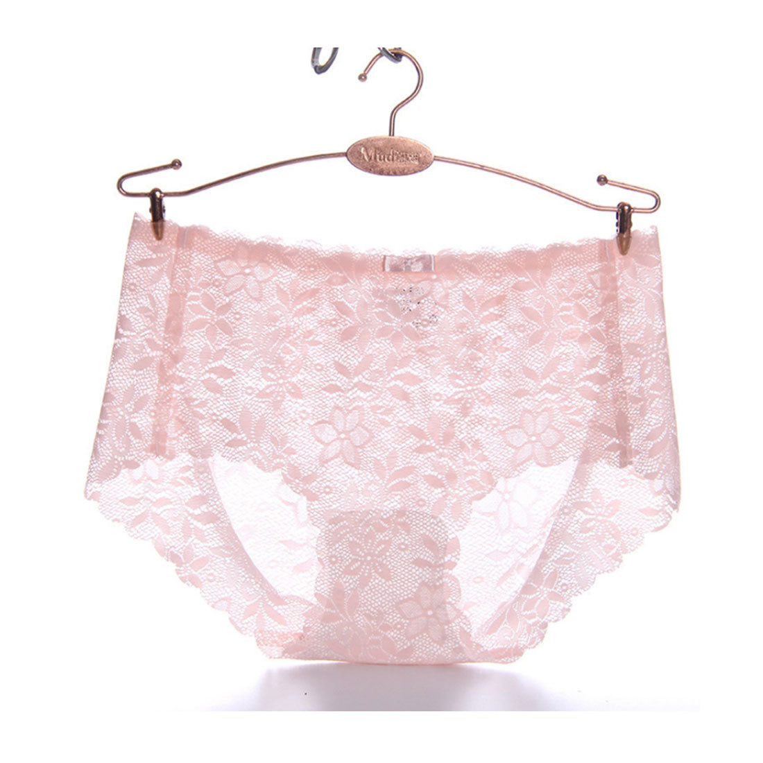 レースレディース Lace Ladies リボン付き総レースヒップハングショーツ【返品不可商品】 （ピンク） ピンク