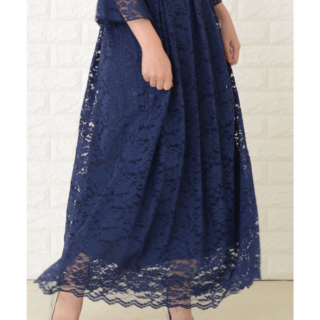 レースレディース Lace Ladies 総レースロングワンピースドレス （アイボリー） アイボリー