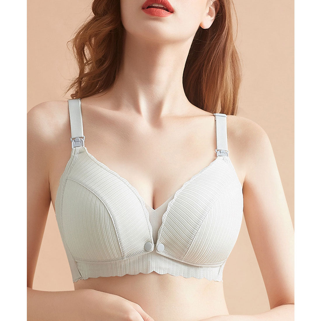 レースレディース Lace Ladies ノンワイヤー ソフトマタニティブラ 2WAYオープン 2枚組