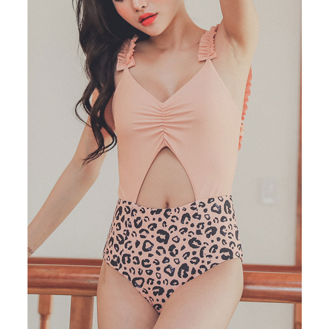 レースレディース Lace Ladies シャツ付き モノキニワンピース 2点セット水着【返品不可商品】