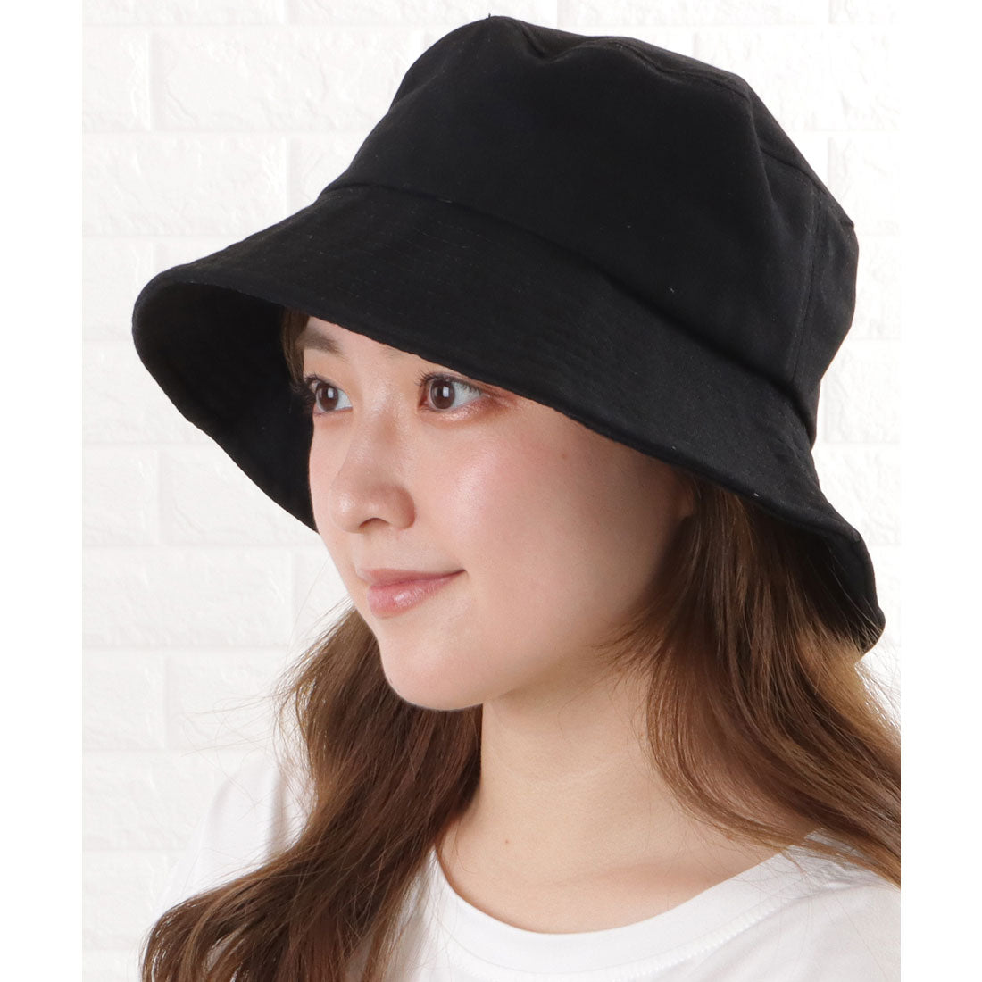 レースレディース Lace Ladies ベーシックカラーバケットハット,ブラック