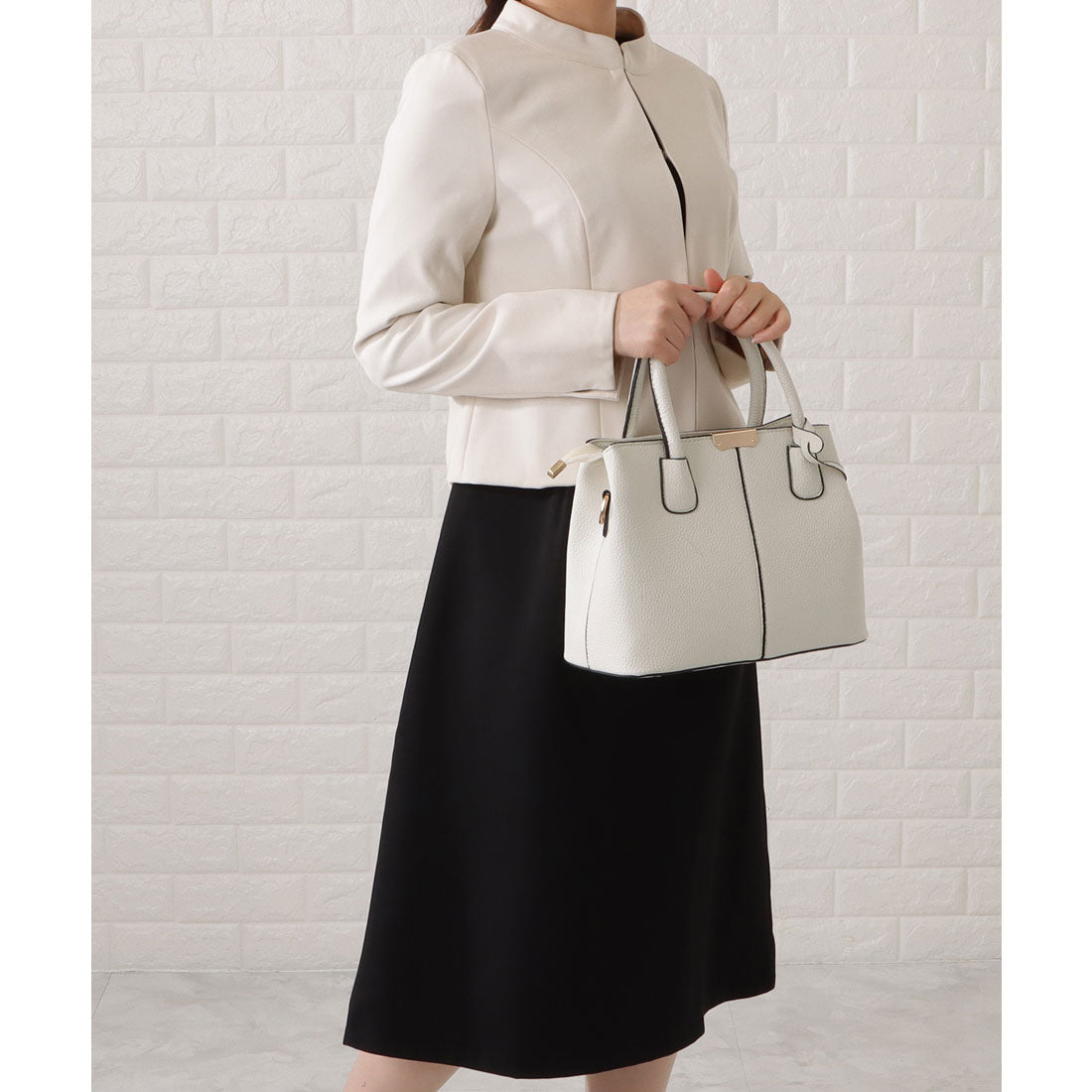 レースレディース Lace Ladies スタンドカラージャケット&セミフレアフェイクレイヤードワンピースセットアップ