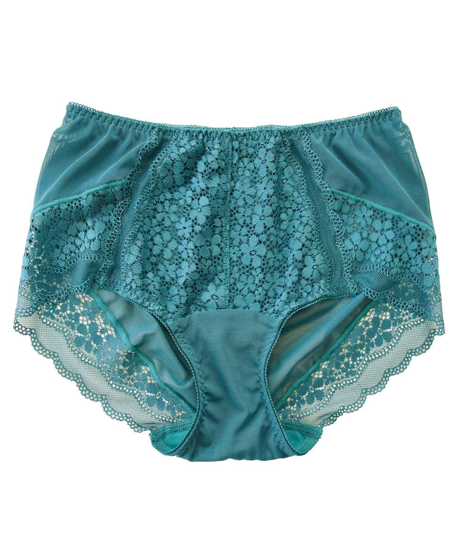 レースレディース Lace Ladies シアー メッシュ ストレッチ レース ショーツ （ブルー） ブルー