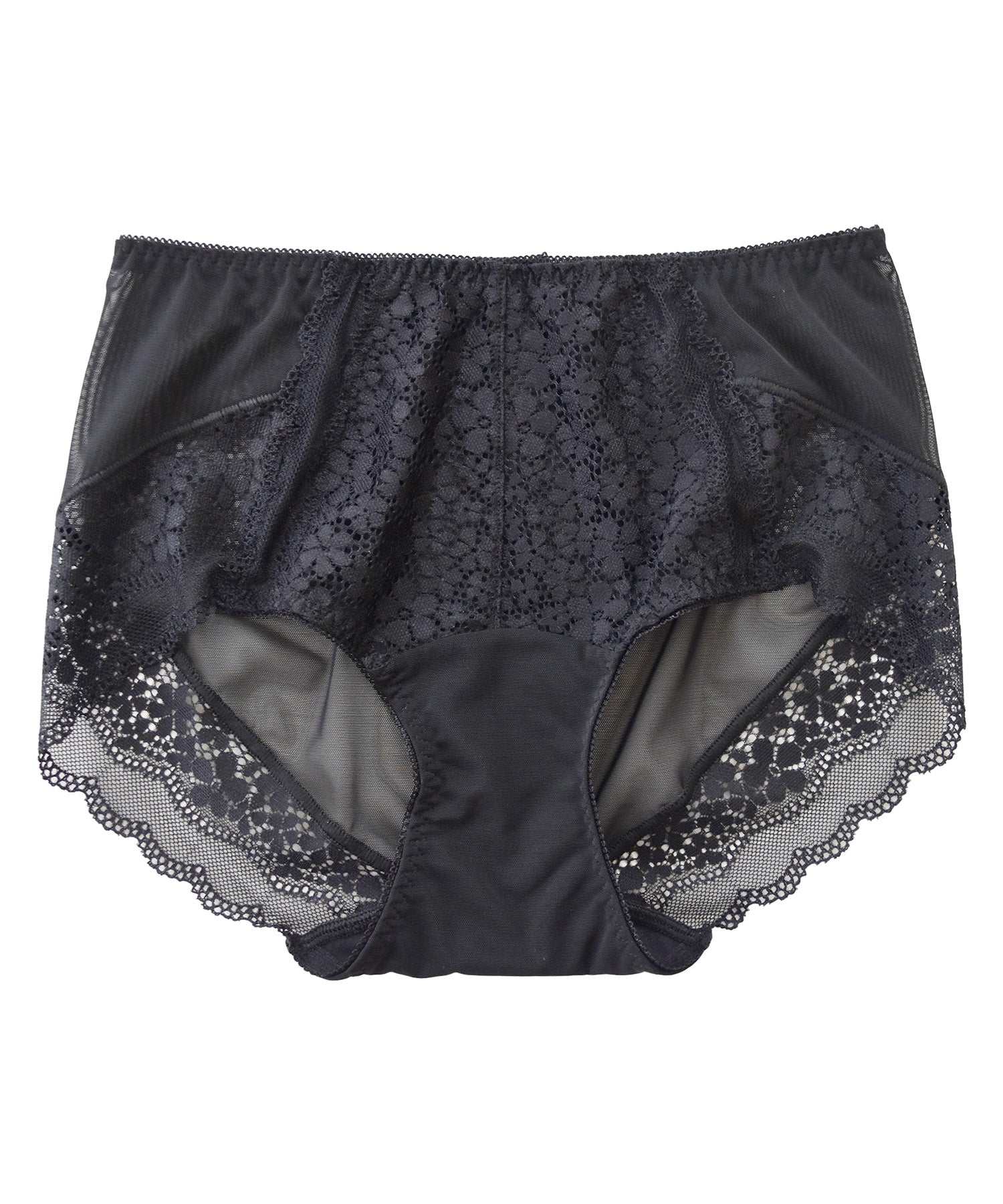 レースレディース Lace Ladies シアー メッシュ ストレッチ レース ショーツ （ブラック） ブラック
