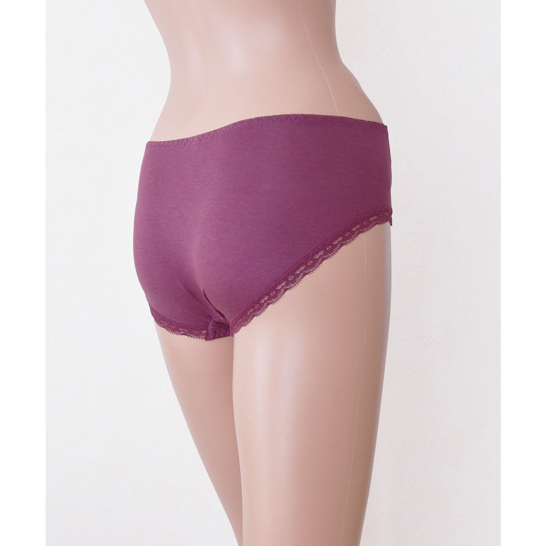 レースレディース Lace Ladies おなかすっぽり ストレッチ ハイウエストショーツ【返品不可商品】 （ワインレッド） ワインレッド