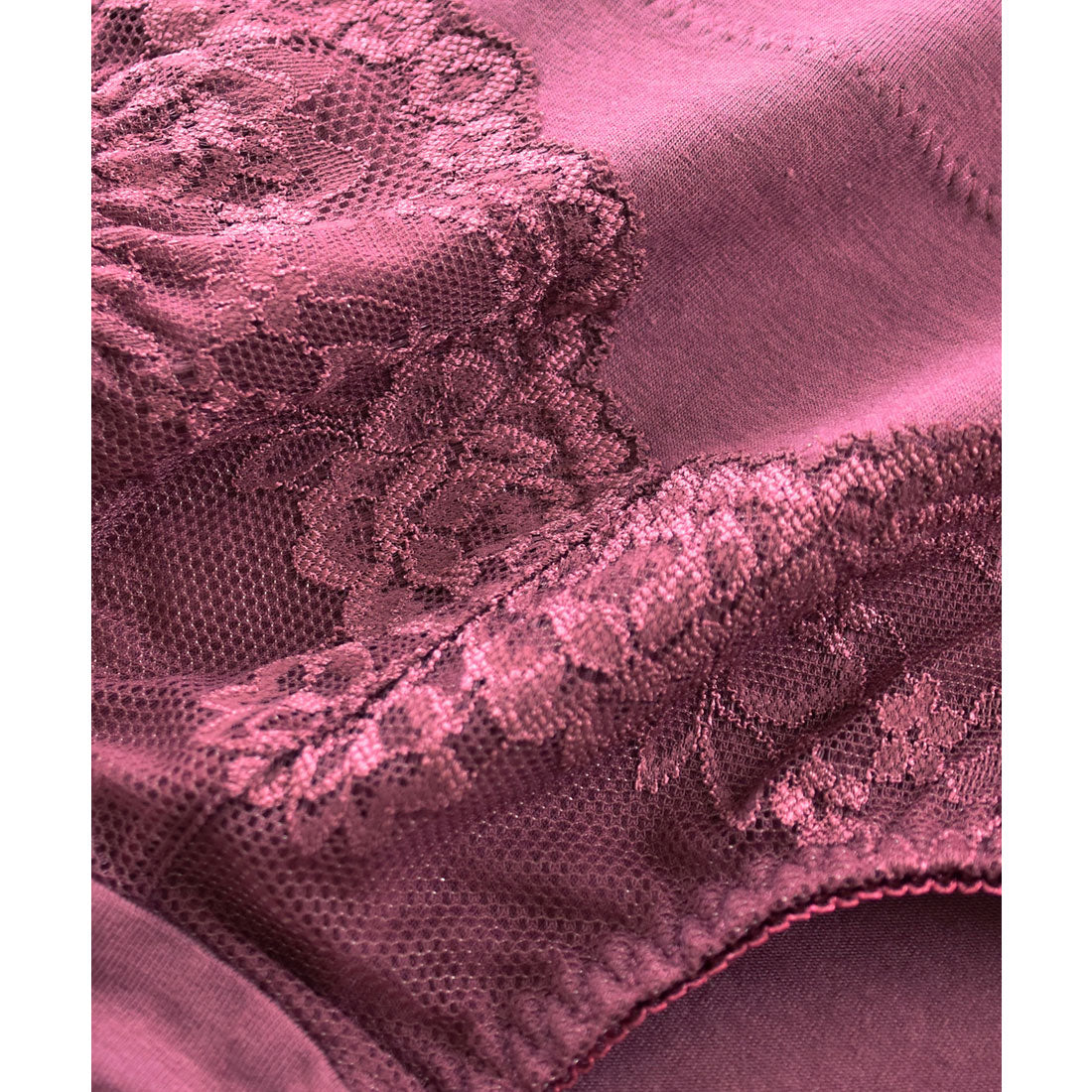 レースレディース Lace Ladies おなかすっぽり ストレッチ ハイウエストショーツ【返品不可商品】 （ワインレッド） ワインレッド