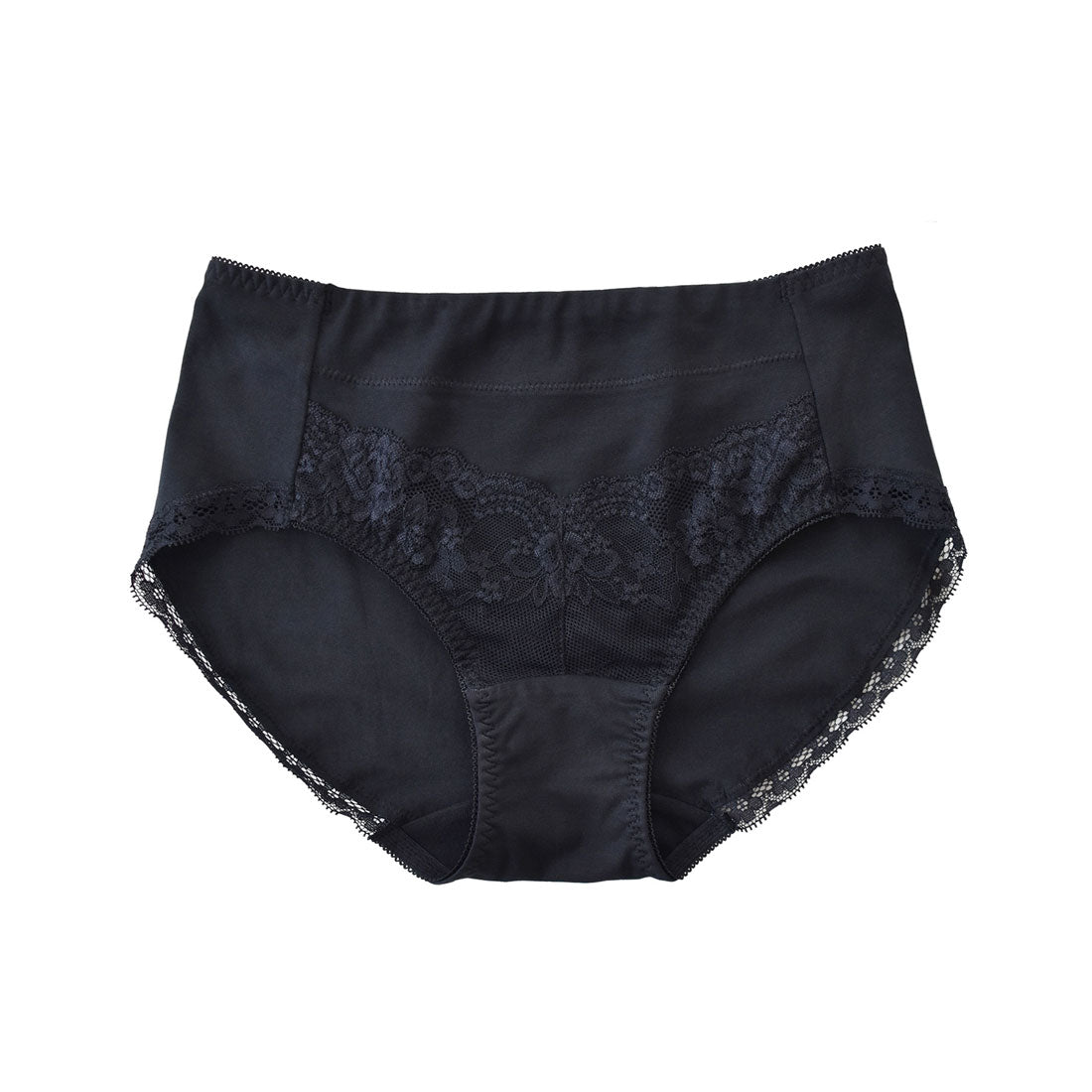 レースレディース Lace Ladies おなかすっぽり ストレッチ ハイウエストショーツ【返品不可商品】,ブラック