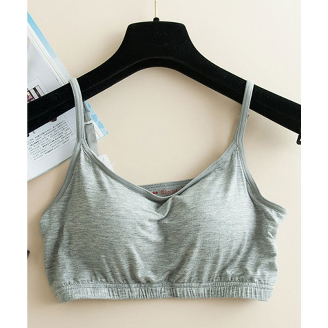 レースレディース Lace Ladies ノンワイヤーカップ付きブラジャー,グレー